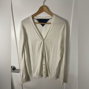 Tommy Hilfiger Button Up White Cardigan Men’s Medium Please read